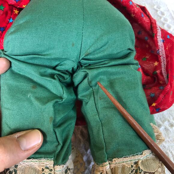 VTG Handmade Bunny Rabbit Plush Mohair Weighted Primitive Folk Art Cottagecore - Picture 8 of 8